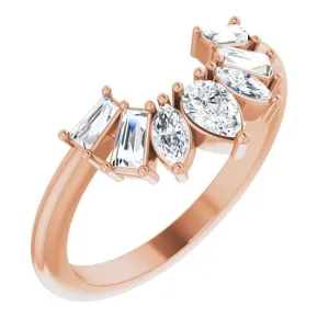 14K Rose Contour Band