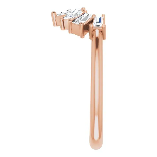 14K Rose Contour Band