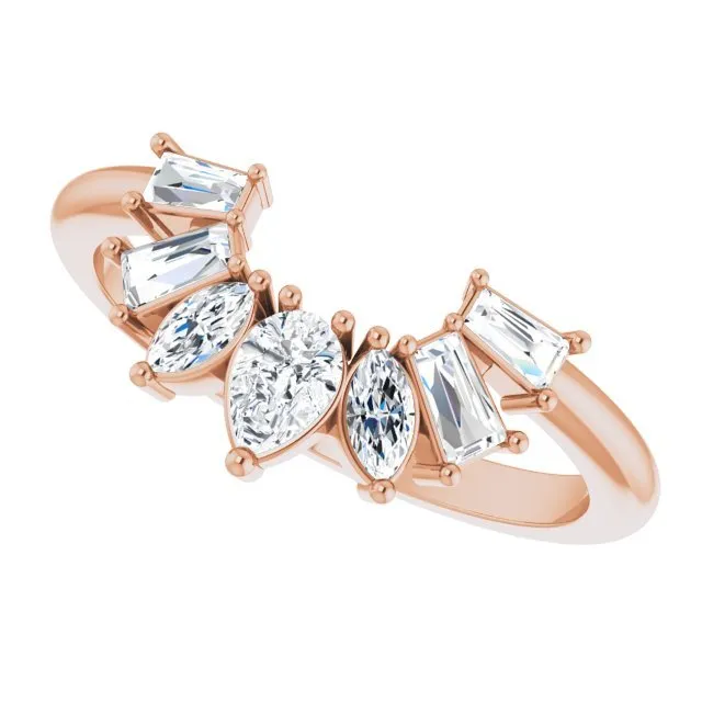14K Rose Contour Band