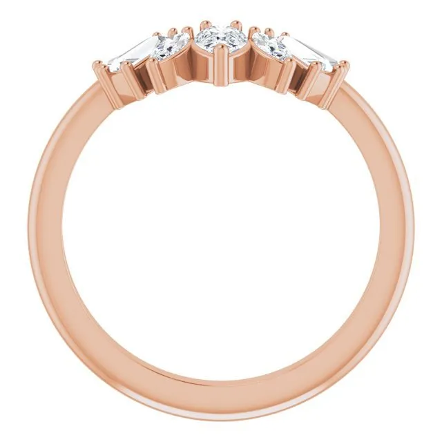 14K Rose Contour Band