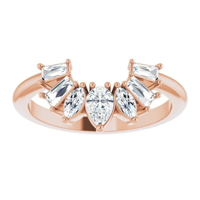 14K Rose Contour Band