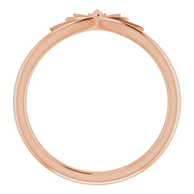 14K Rose Starburst Ring