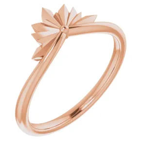 14K Rose Starburst Ring