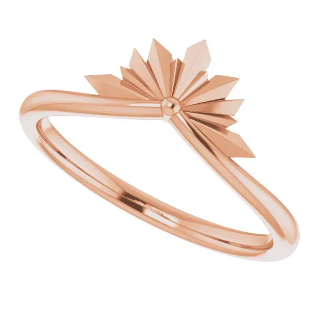 14K Rose Starburst Ring