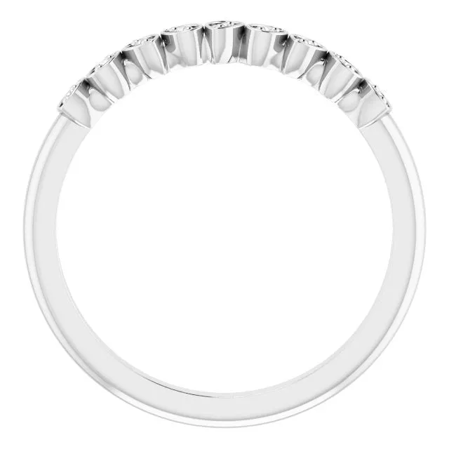 14K White .025 CTW Diamond Anniversary Band