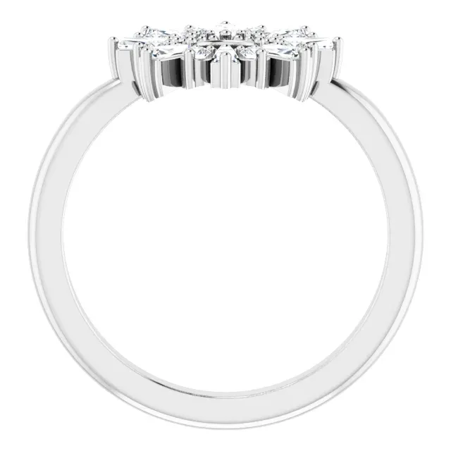 14K White 3/8 CTW Diamond Circle Ring
