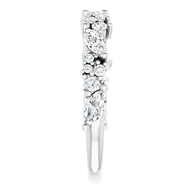 14K White 7/8 CTW Diamond Anniversary Band