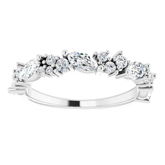 14K White 7/8 CTW Diamond Anniversary Band