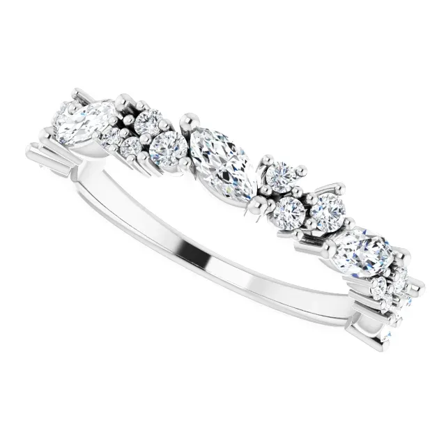 14K White 7/8 CTW Diamond Anniversary Band