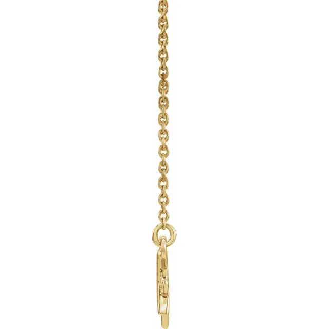 14K Yellow .04 CTW Diamond Star 16-18"  Necklace