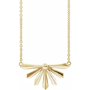 14K Yellow Starburst 16" Necklace