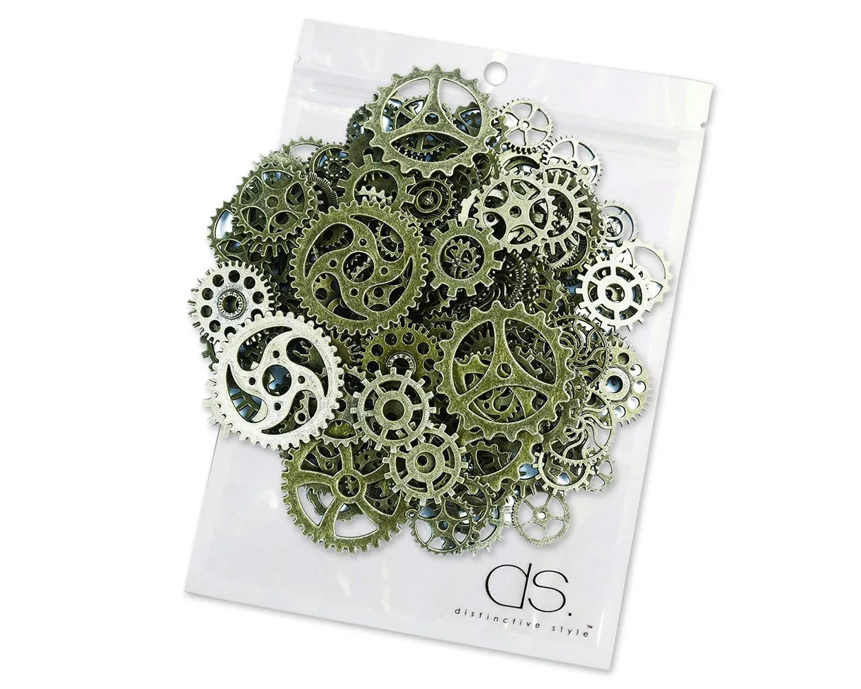 150 Grams Steampunk Gear Cog Charms  for Jewelery Making - Bronze