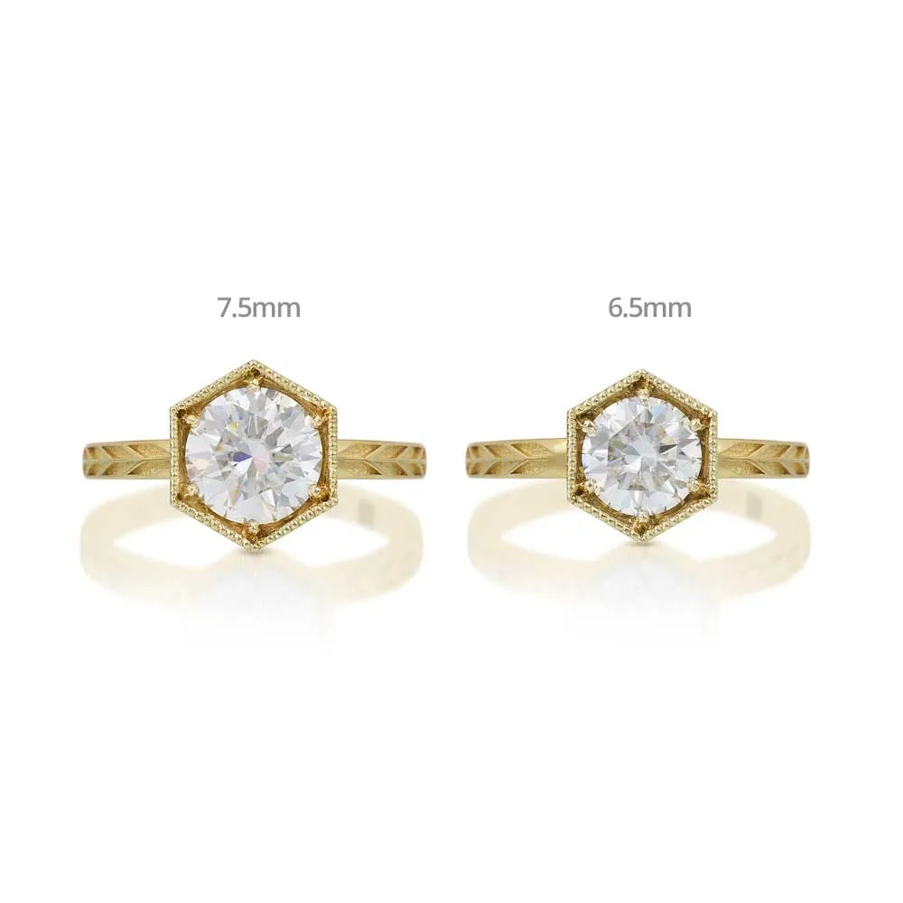 1.5ct Hexagon Art Deco Diamond Ring