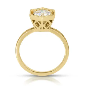 1.5ct Hexagon Art Deco Diamond Ring
