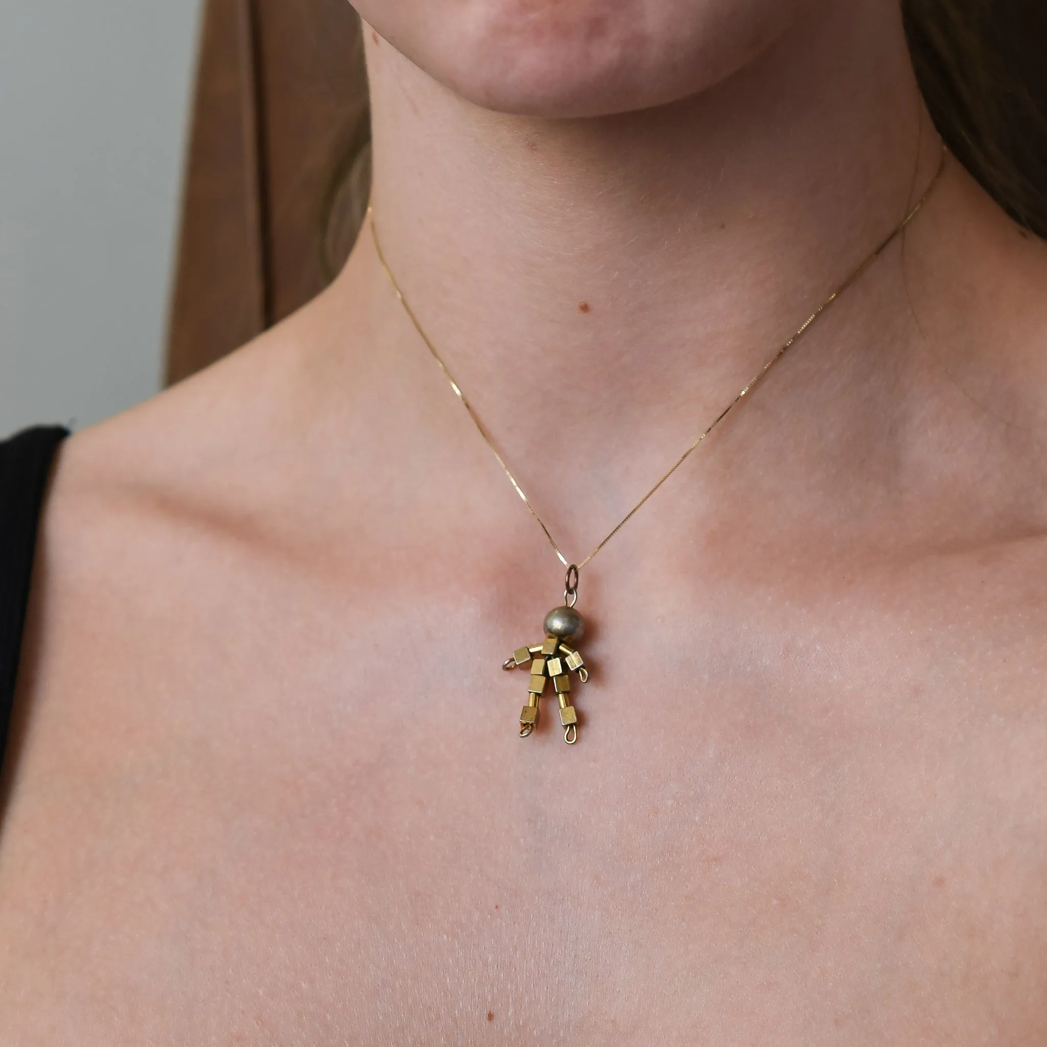 1920's Articulated Gold Doll Charm