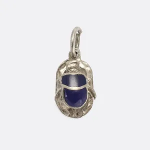 1920s Egyptian Revival Enamel Scarab Charm