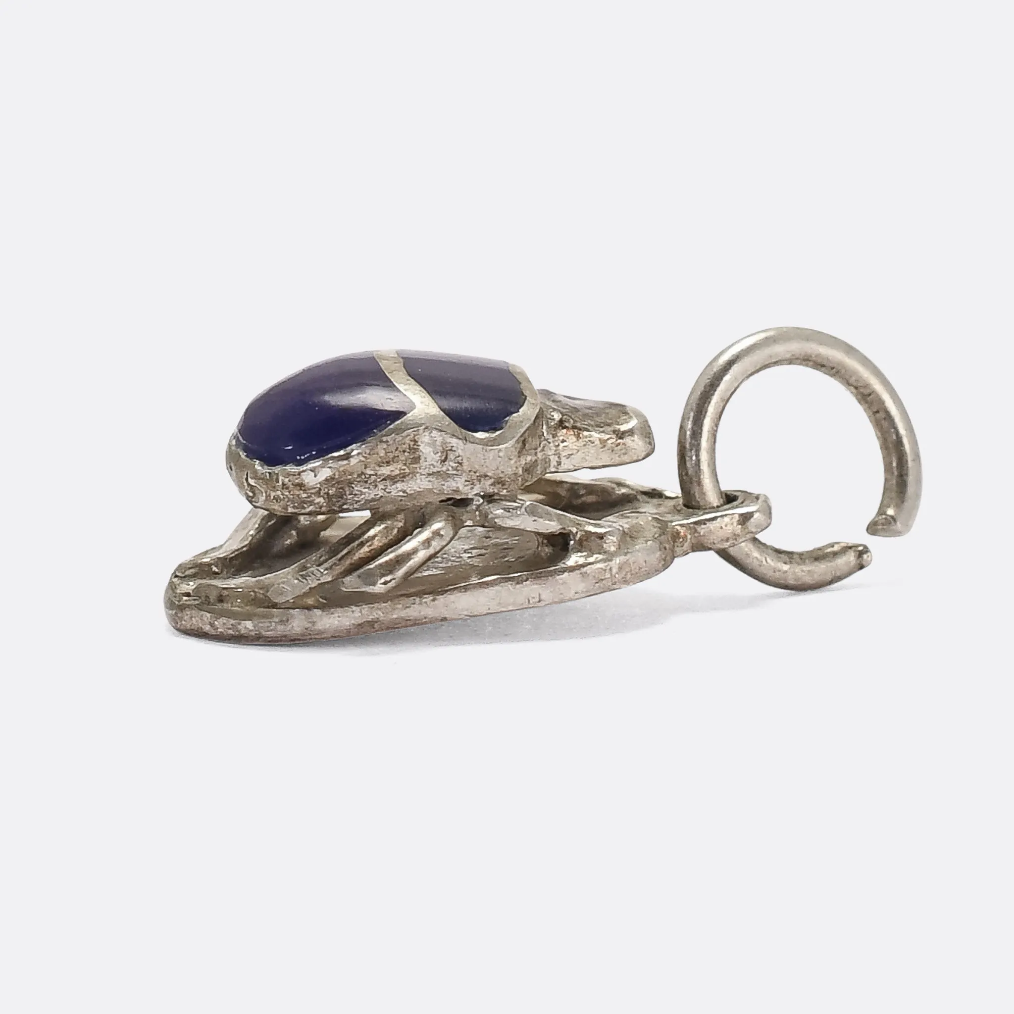 1920s Egyptian Revival Enamel Scarab Charm