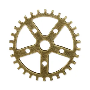 20mm Antique Bronze Metal Steampunk,Gear Charms Connector for Gear Jewelry,50 picecs/lot