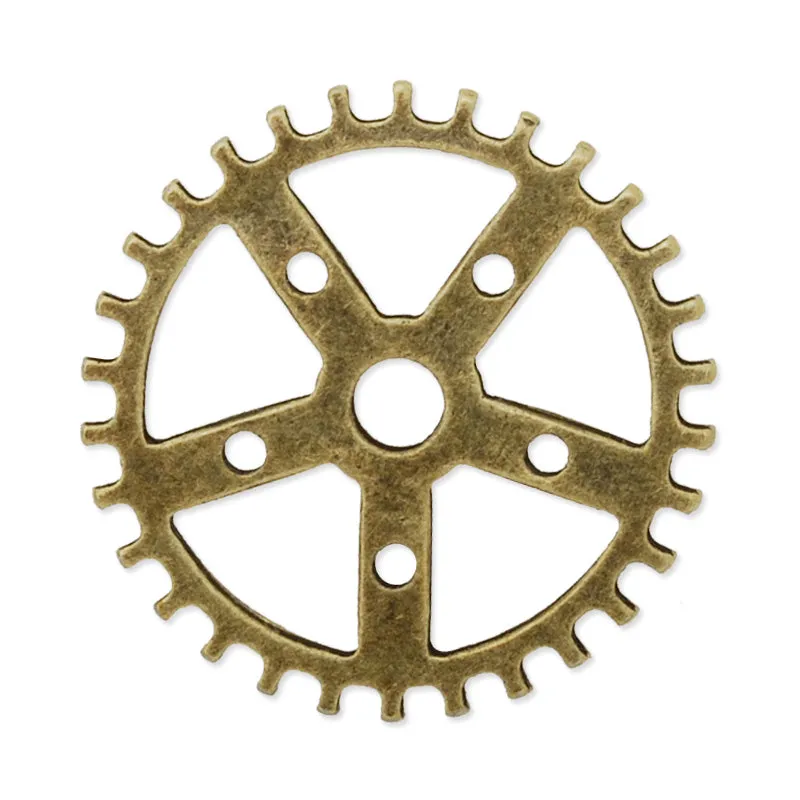 20mm Antique Bronze Metal Steampunk,Gear Charms Connector for Gear Jewelry,50 picecs/lot