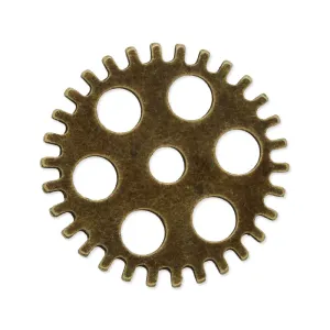 20mm Antique Bronze Metal Steampunk,Gear Charms Connector for Gear Jewelry,50 picecs/lot