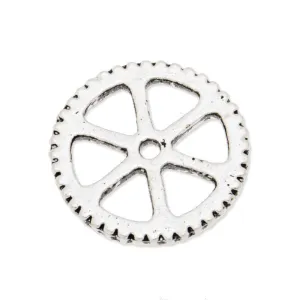 20PCS 15mm Antique Silver Metal Steampunk, Gear Charms Connector for Gear Jewelry