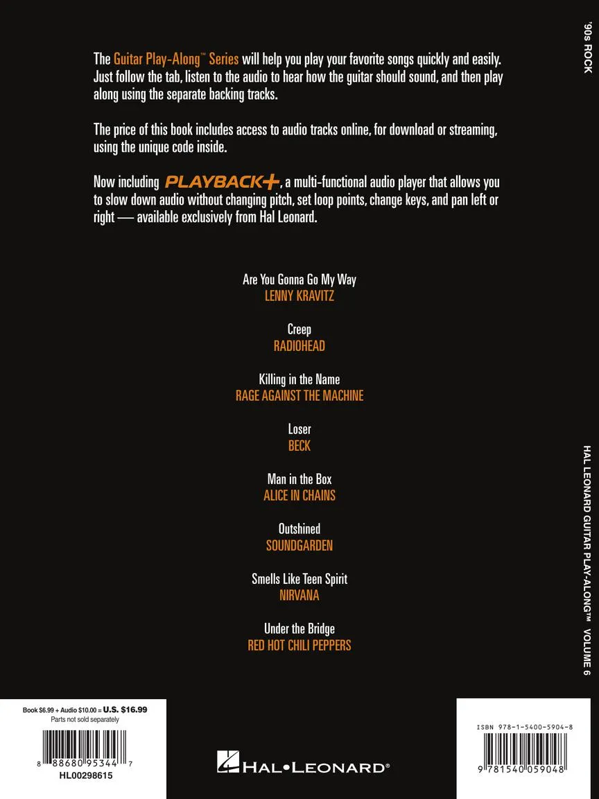 '90s Rock - 2nd Edition Guitar Play-Along