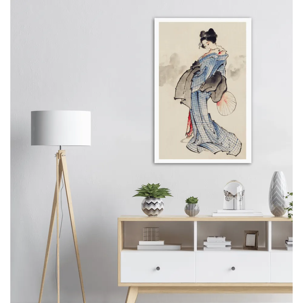 A Japanese Woman In Kimono - Katsushika Hokusai