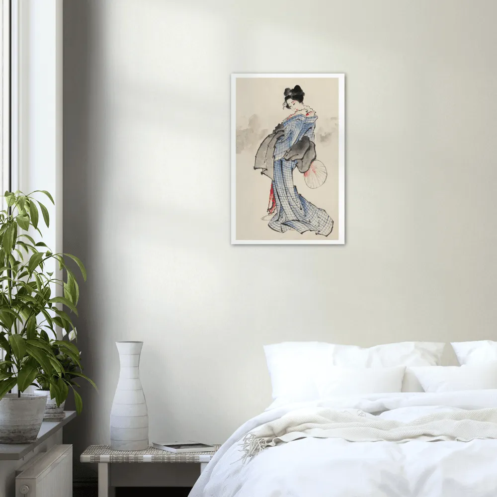 A Japanese Woman In Kimono - Katsushika Hokusai