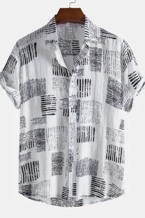 Abstract Printing Lapel Shirts