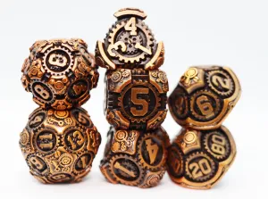 Airship Gears: Drifting Dirigible - Metal RPG Dice Set