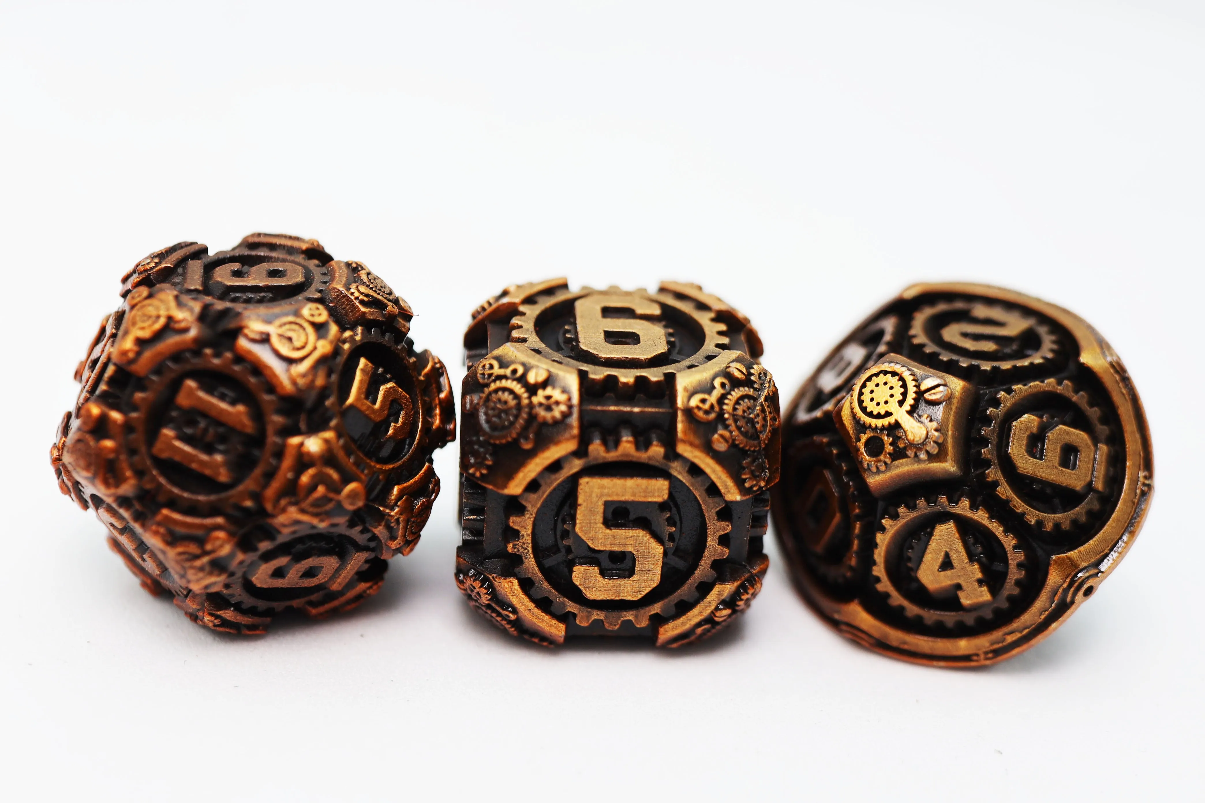 Airship Gears: Drifting Dirigible - Metal RPG Dice Set