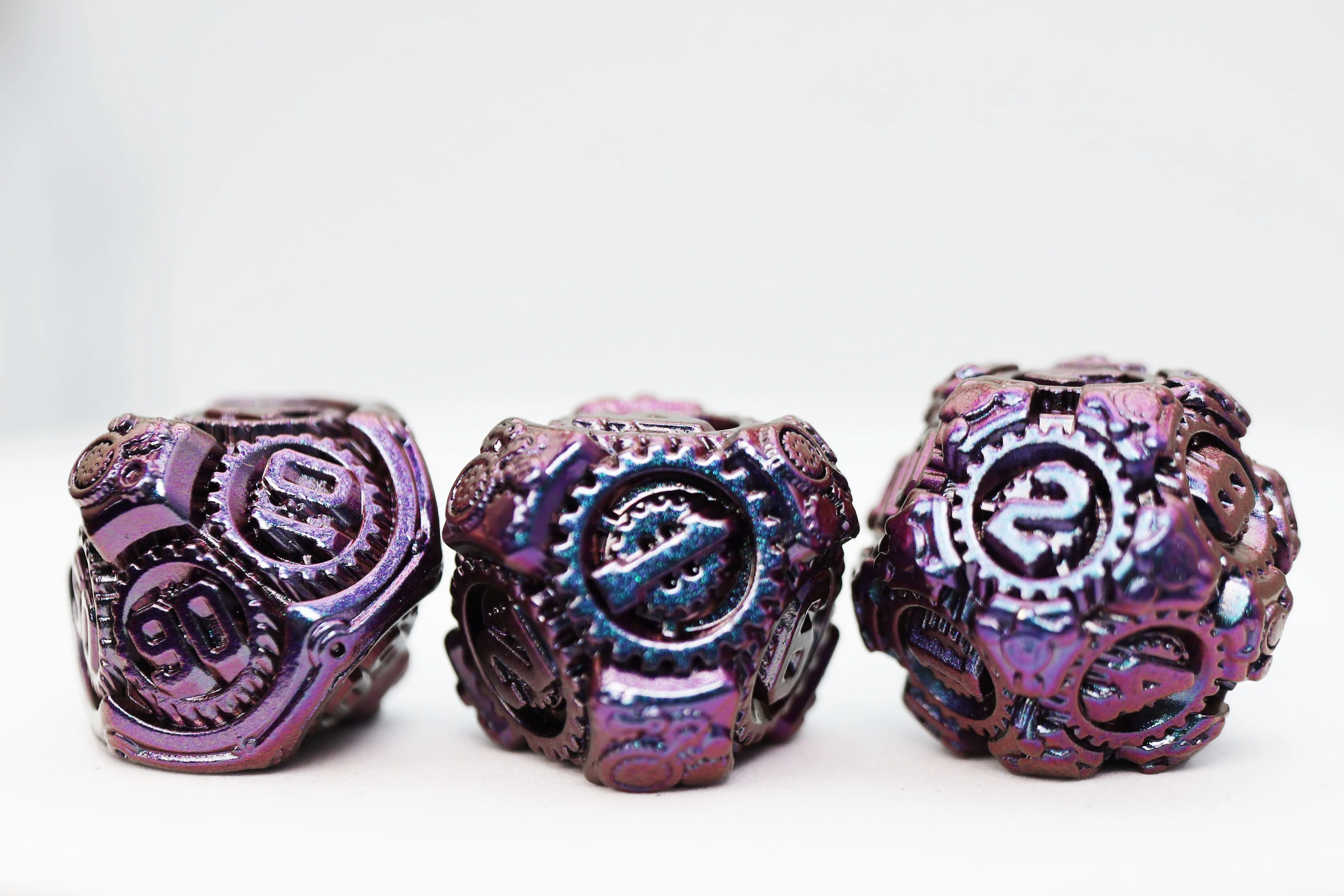 Airship Gears: The Royal Raven - Metal RPG Dice Set