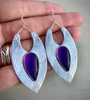 Amethyst Art Deco Earrings