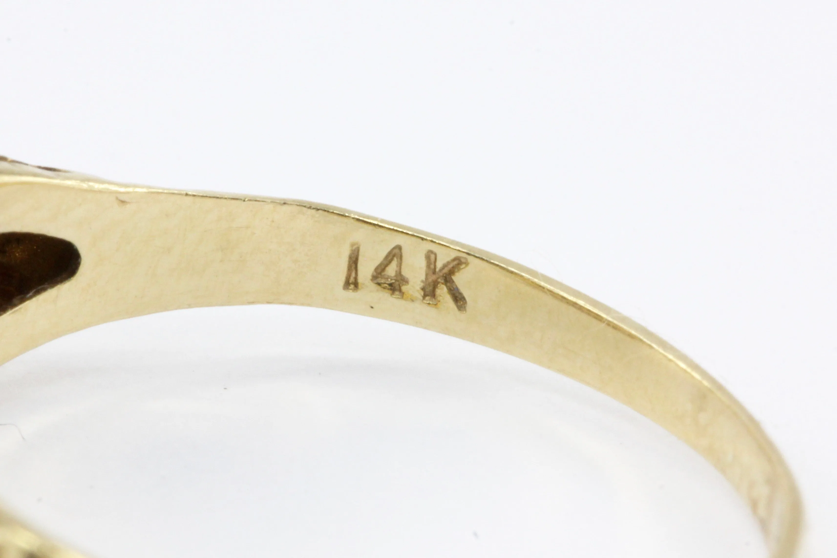 Antique Art Deco 14K Gold & Diamond Engagement Ring Size 5.5