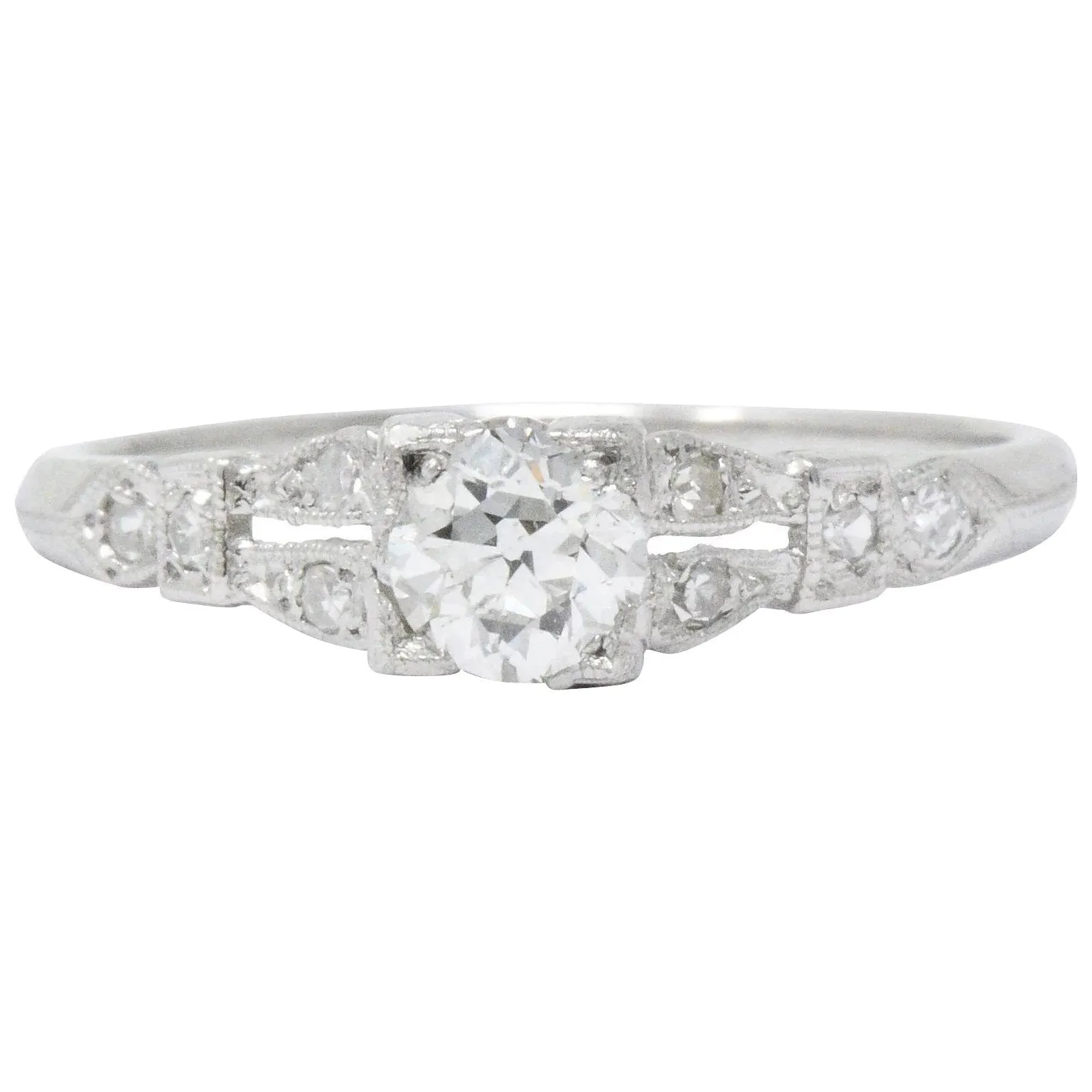 Art Deco 0.51 CTW Diamond Platinum Engagement Ring