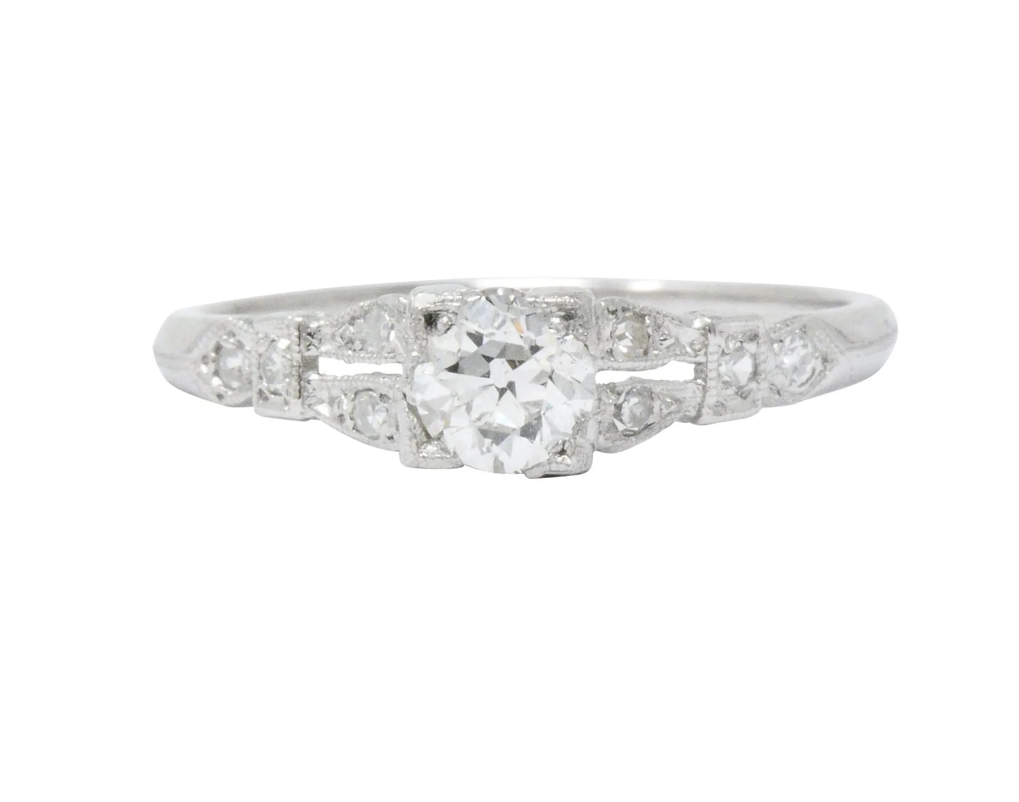 Art Deco 0.51 CTW Diamond Platinum Engagement Ring