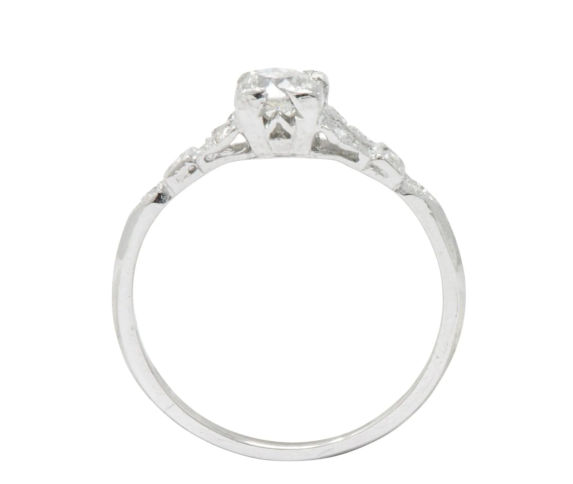 Art Deco 0.51 CTW Diamond Platinum Engagement Ring
