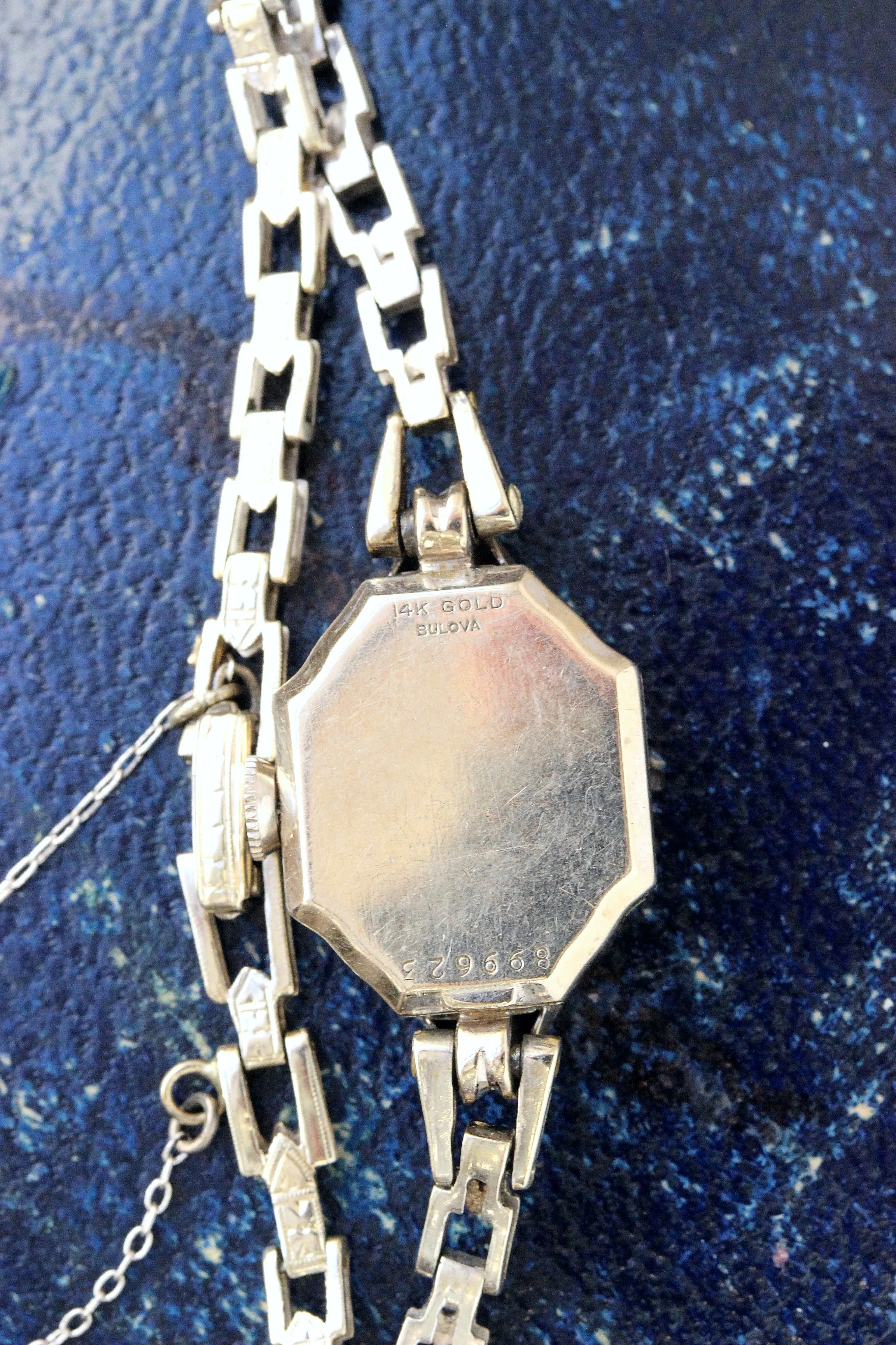 Art Deco Bulova Diamond Watch, 14k