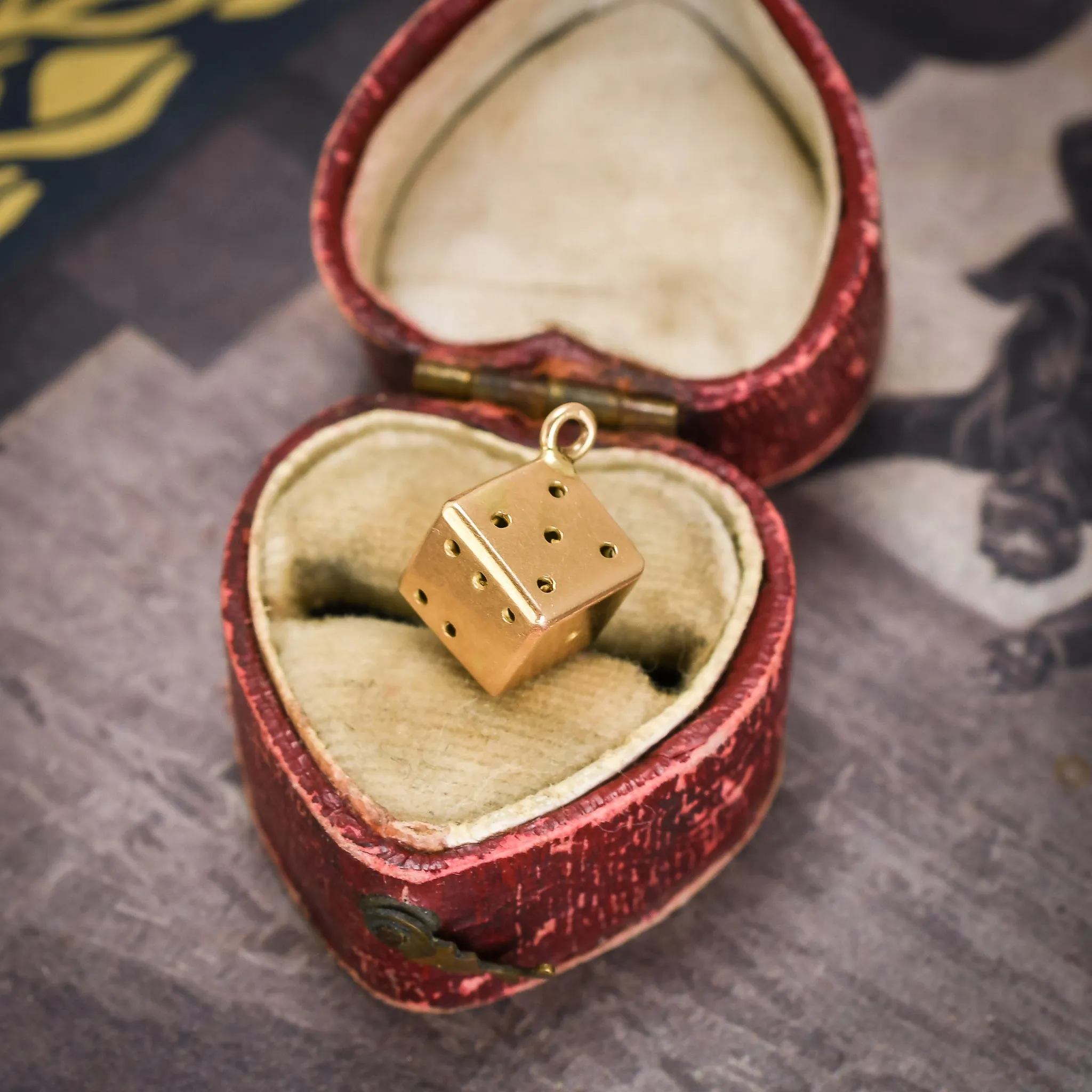 Art Deco Cheating Dice Charm