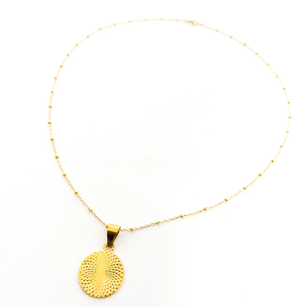 Art Deco Circle Necklace | Design Satellite Chain