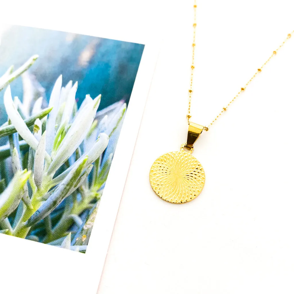 Art Deco Circle Necklace | Design Satellite Chain