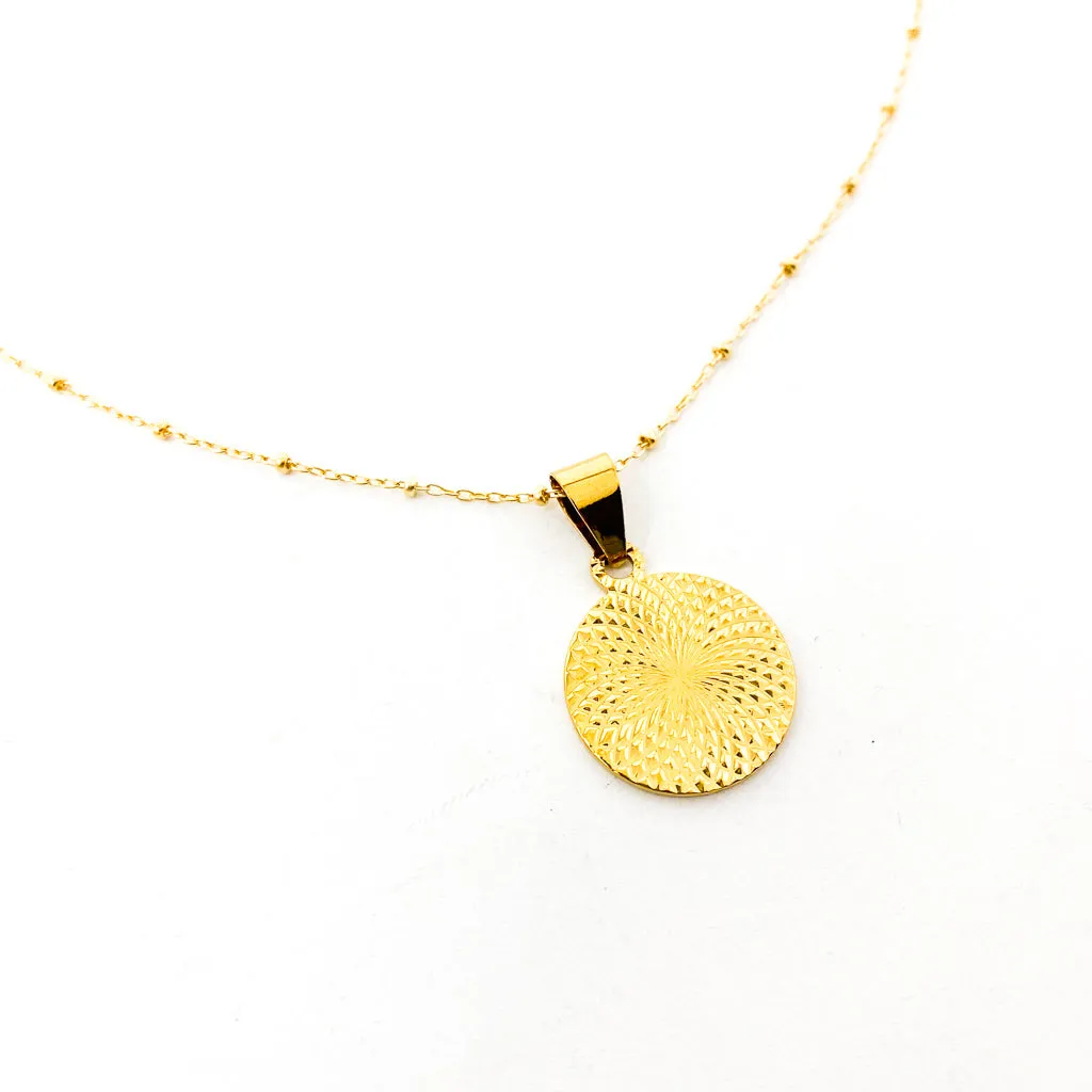 Art Deco Circle Necklace | Design Satellite Chain