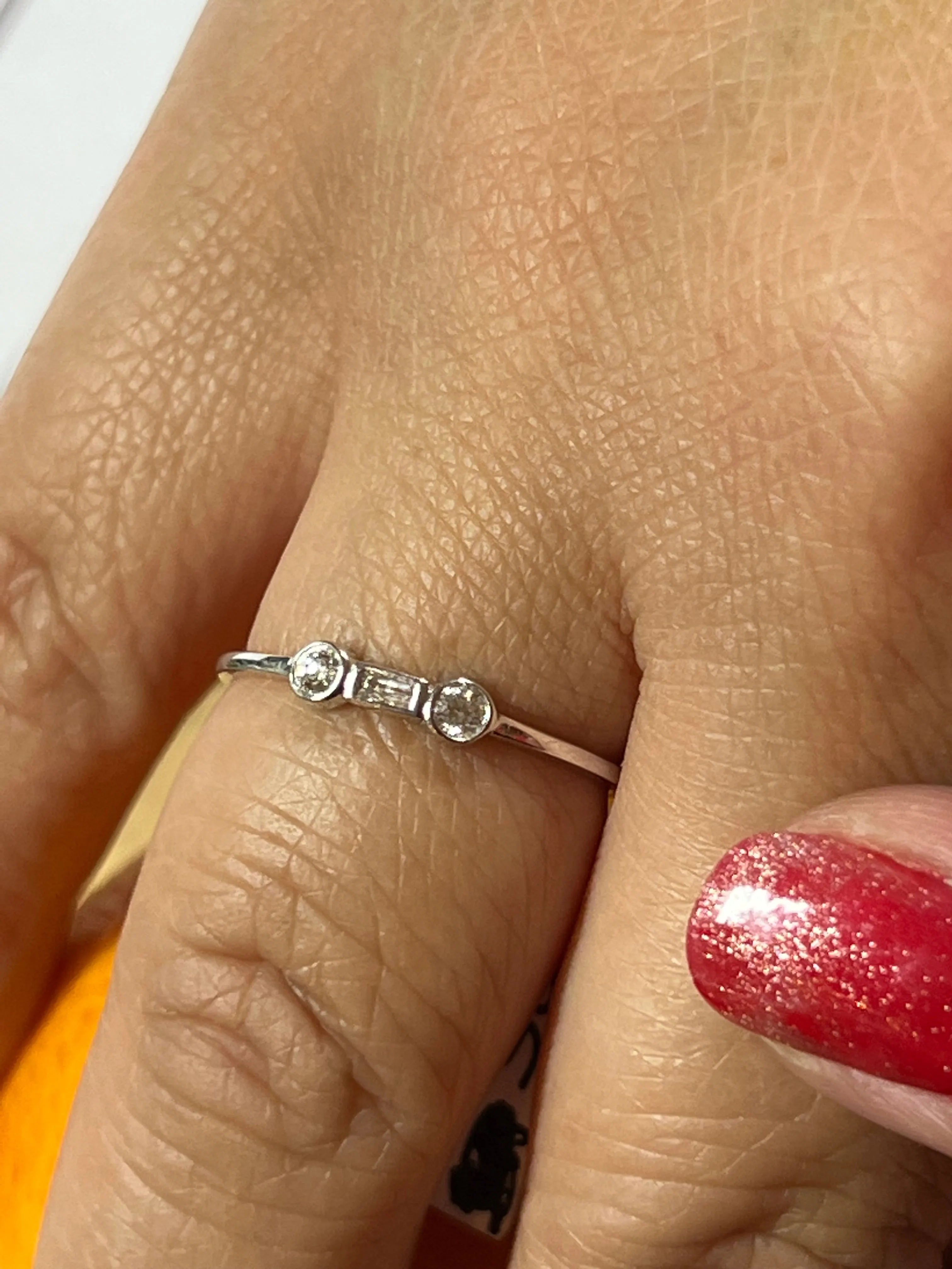 Art Deco Dainty Diamond Ring