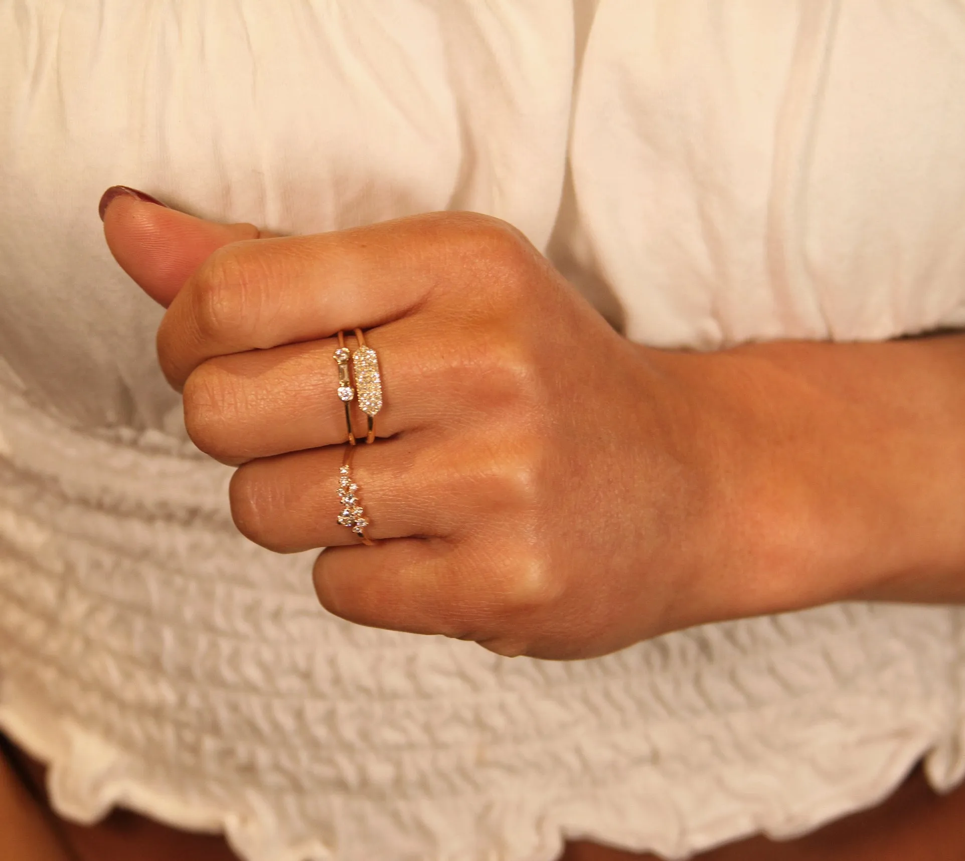 Art Deco Dainty Diamond Ring