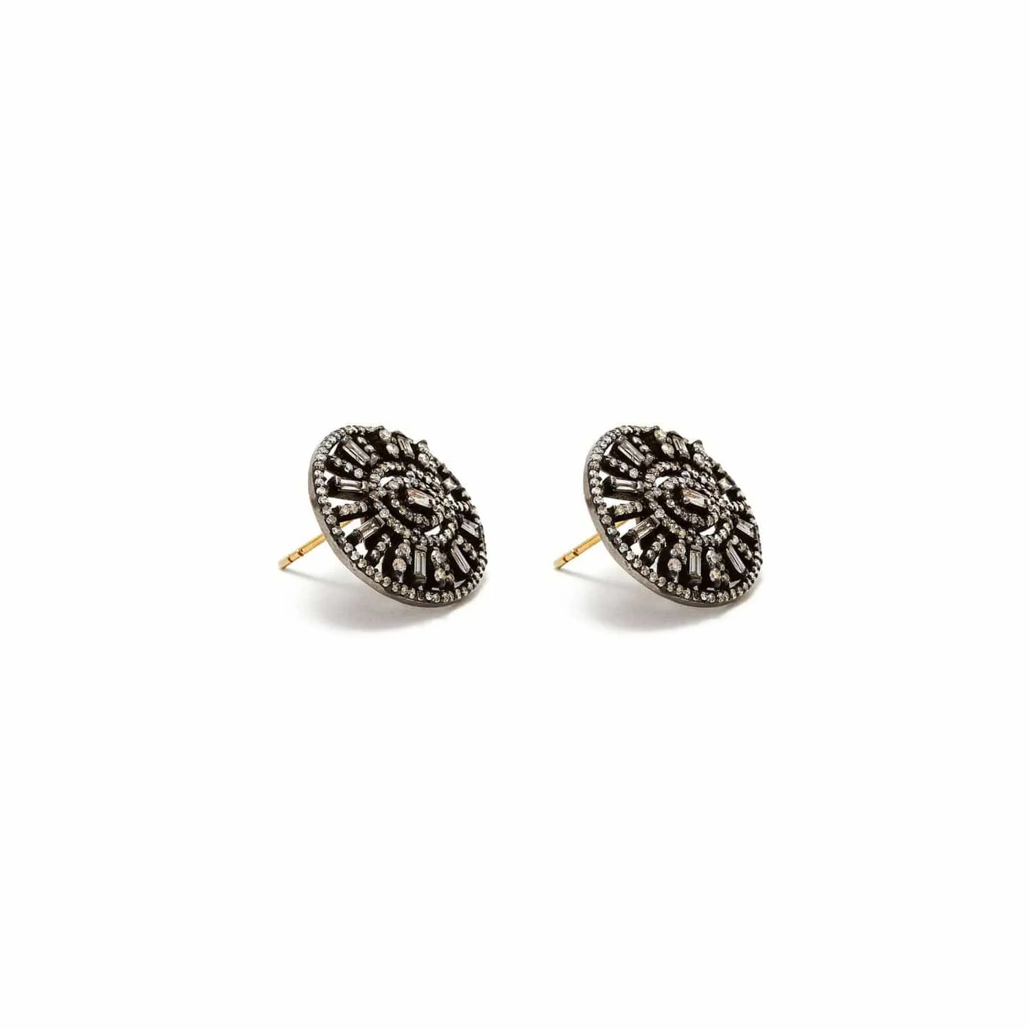 Art Deco Diamond Disc Studs