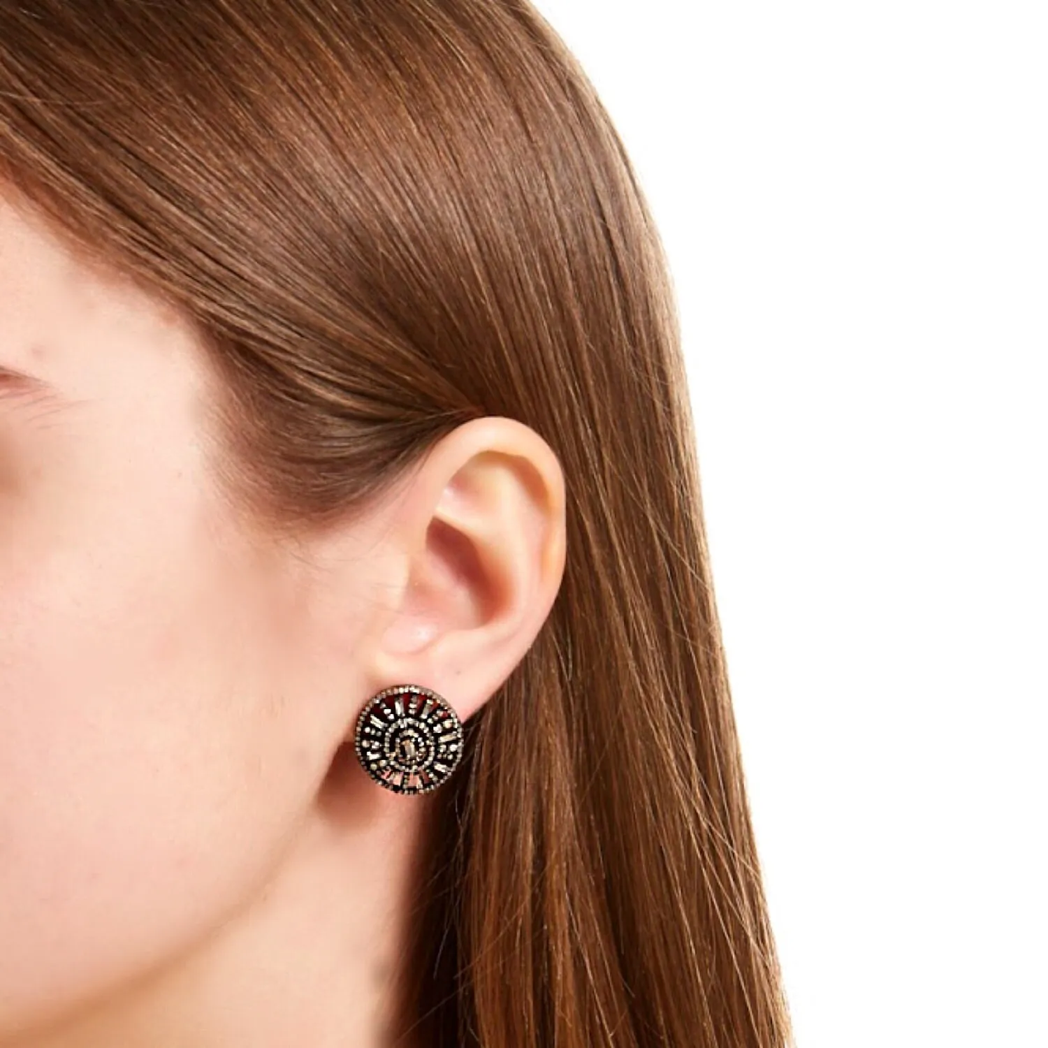 Art Deco Diamond Disc Studs