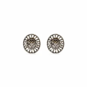 Art Deco Diamond Disc Studs