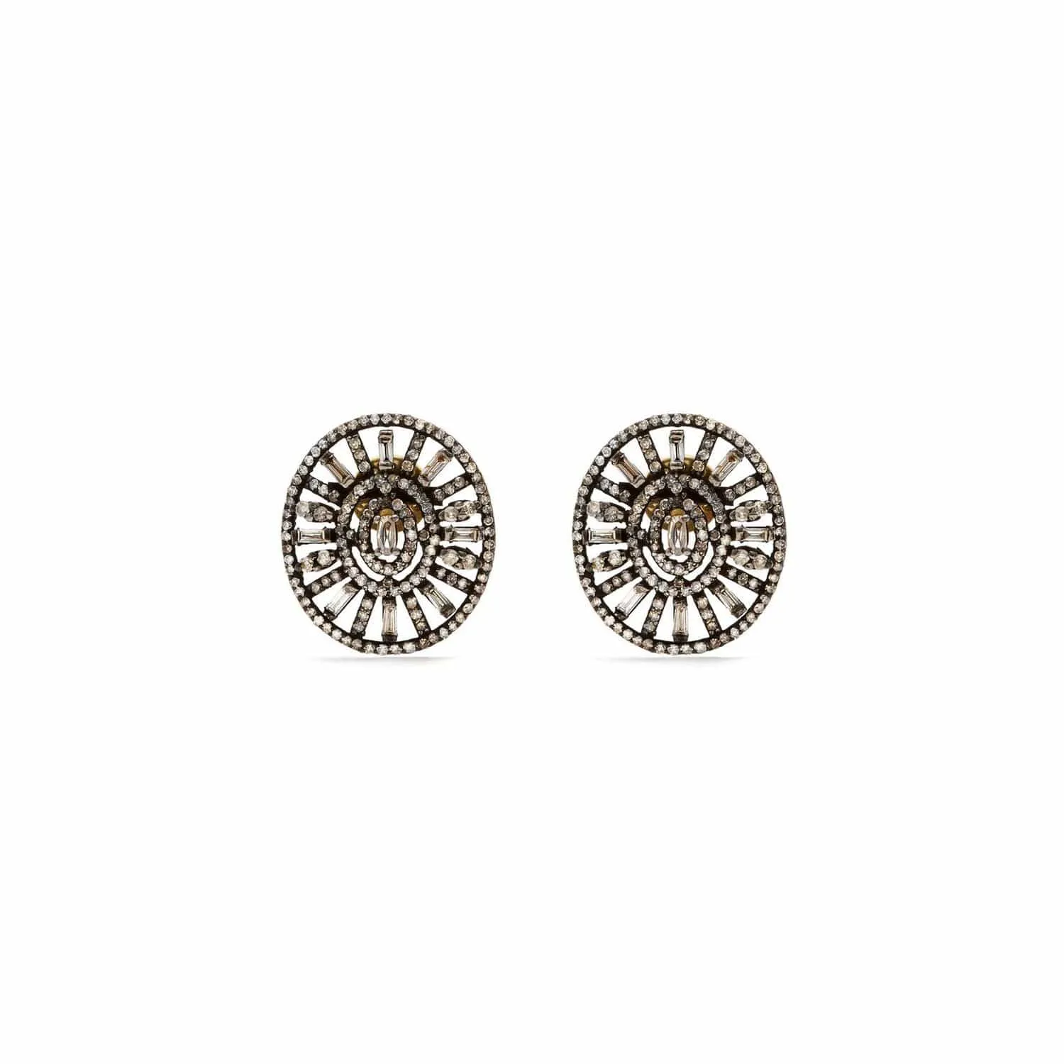 Art Deco Diamond Disc Studs