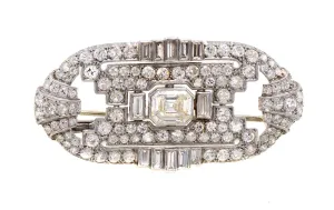 Art Deco Diamond Platinum Brooch