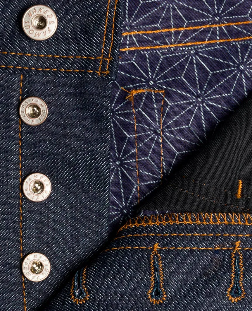 Asanoha Kimono Print Selvedge Indigo Weird Guy
